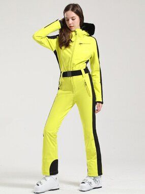 GSOU Classic Faux Fur Ski Jumpsuit